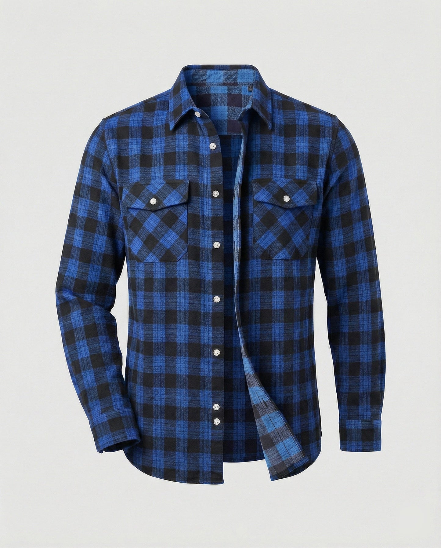 Camicia Uomo Flanella Quadri Casual