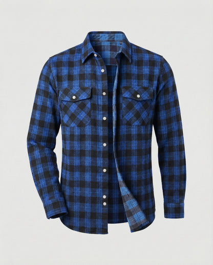 Camicia Uomo Flanella Quadri Casual