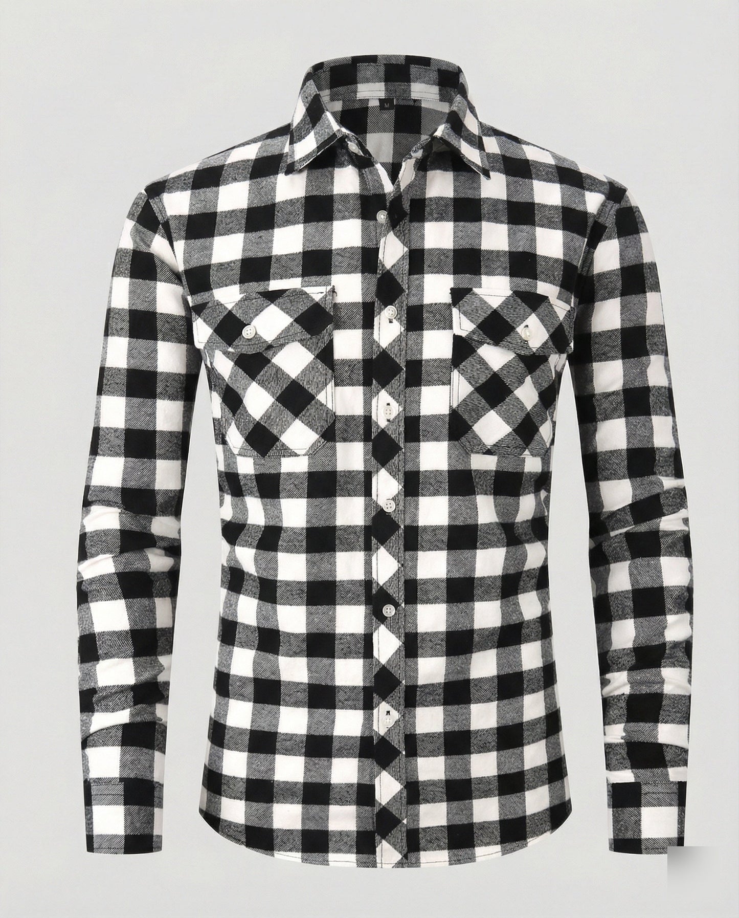 Camicia Uomo Manica Lunga Fantasia Quadri Collo Kent