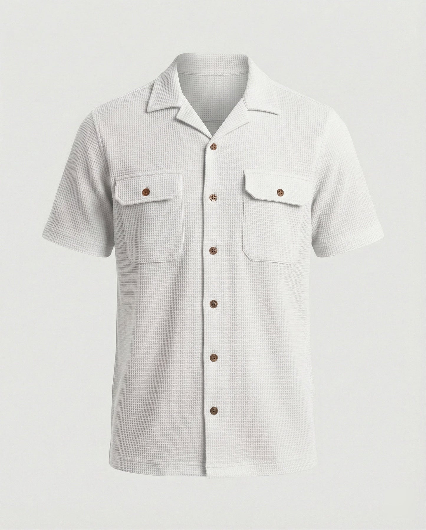 Camicia Uomo Manica Corta con Tasche sul Petto
