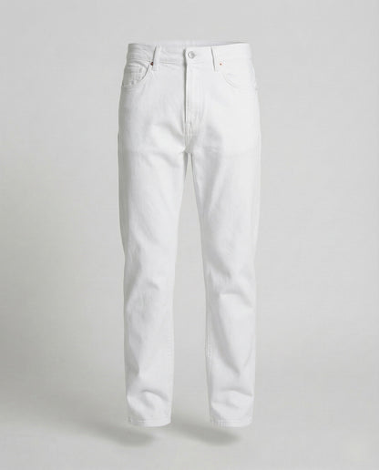 Jeans Uomo Dritti Tessuto Denim Taglio Classico
