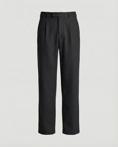 Pantaloni Uomo Stoffa Taglio Dritto Ampio
