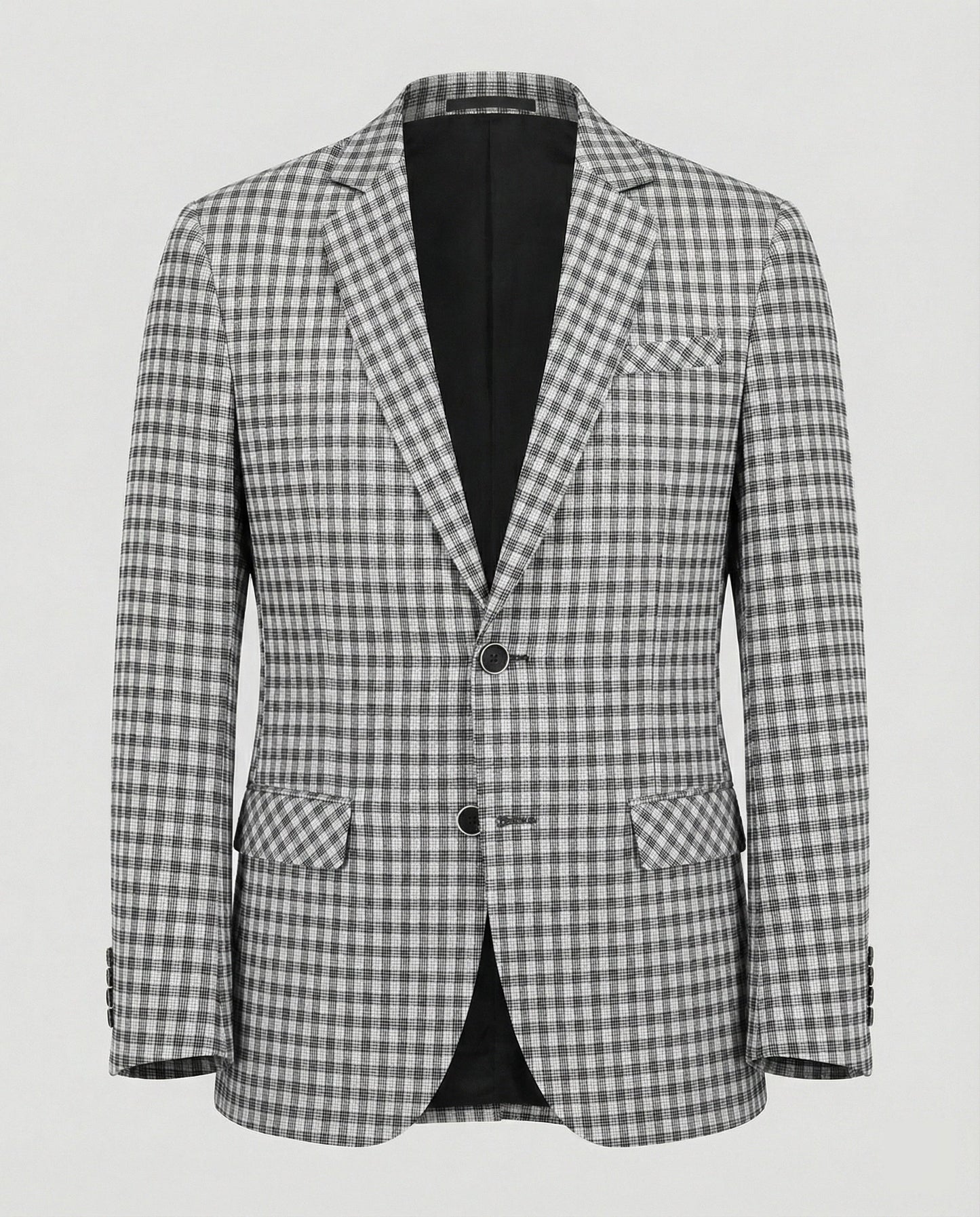 Giacca Uomo Slim Fit Monopetto Tessuto Glencheck - Brentozzi