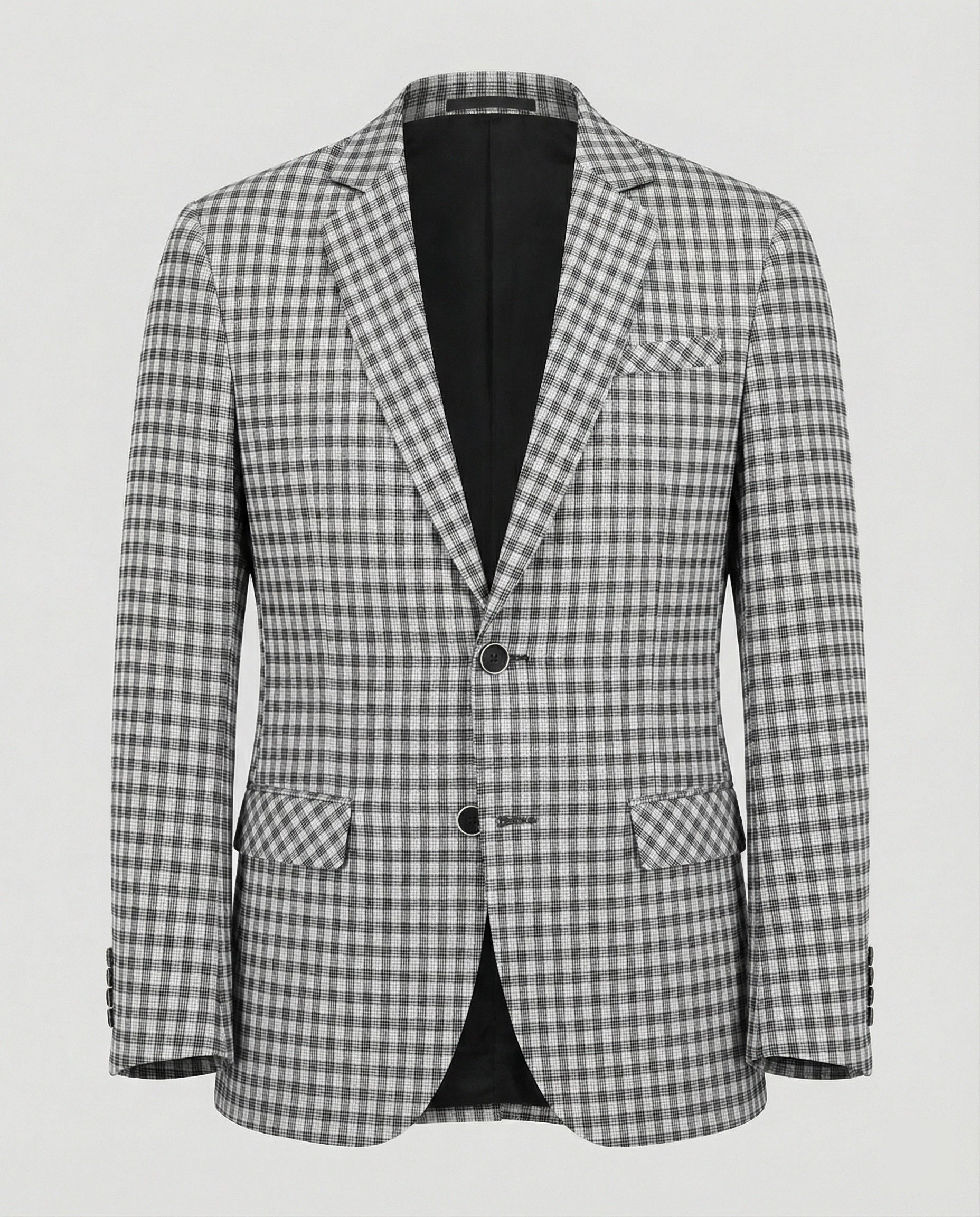 Giacca Uomo Slim Fit Monopetto Tessuto Glencheck - Brentozzi