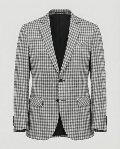 Giacca Uomo Slim Fit Monopetto Tessuto Glencheck - Brentozzi