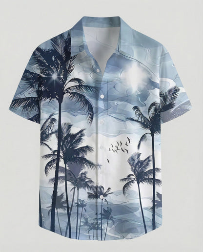 Camicia Uomo Hawaii in Viscosa Manica Corta