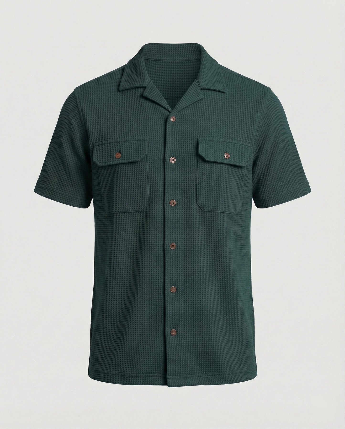 Camicia Uomo Manica Corta con Tasche sul Petto