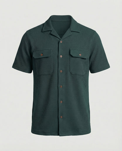 Camicia Uomo Manica Corta con Tasche sul Petto