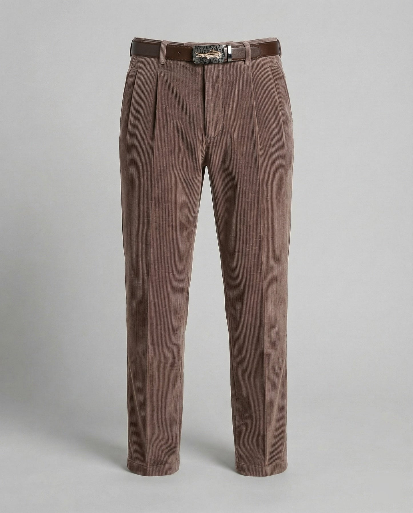 Pantaloni Uomo in Velluto a Coste con Passanti per Cintura