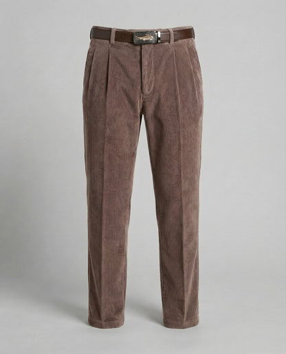 Pantaloni Uomo in Velluto a Coste con Passanti per Cintura