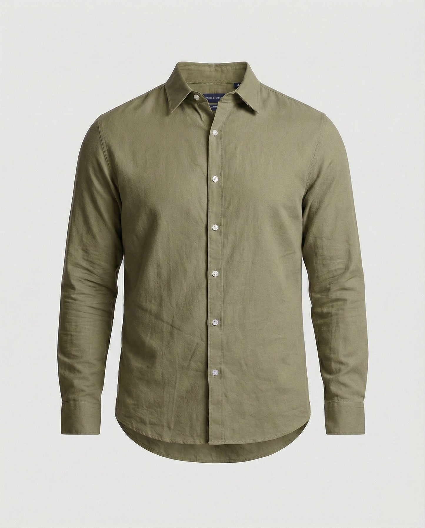 Camicia Uomo Manica Lunga Mix Lino
