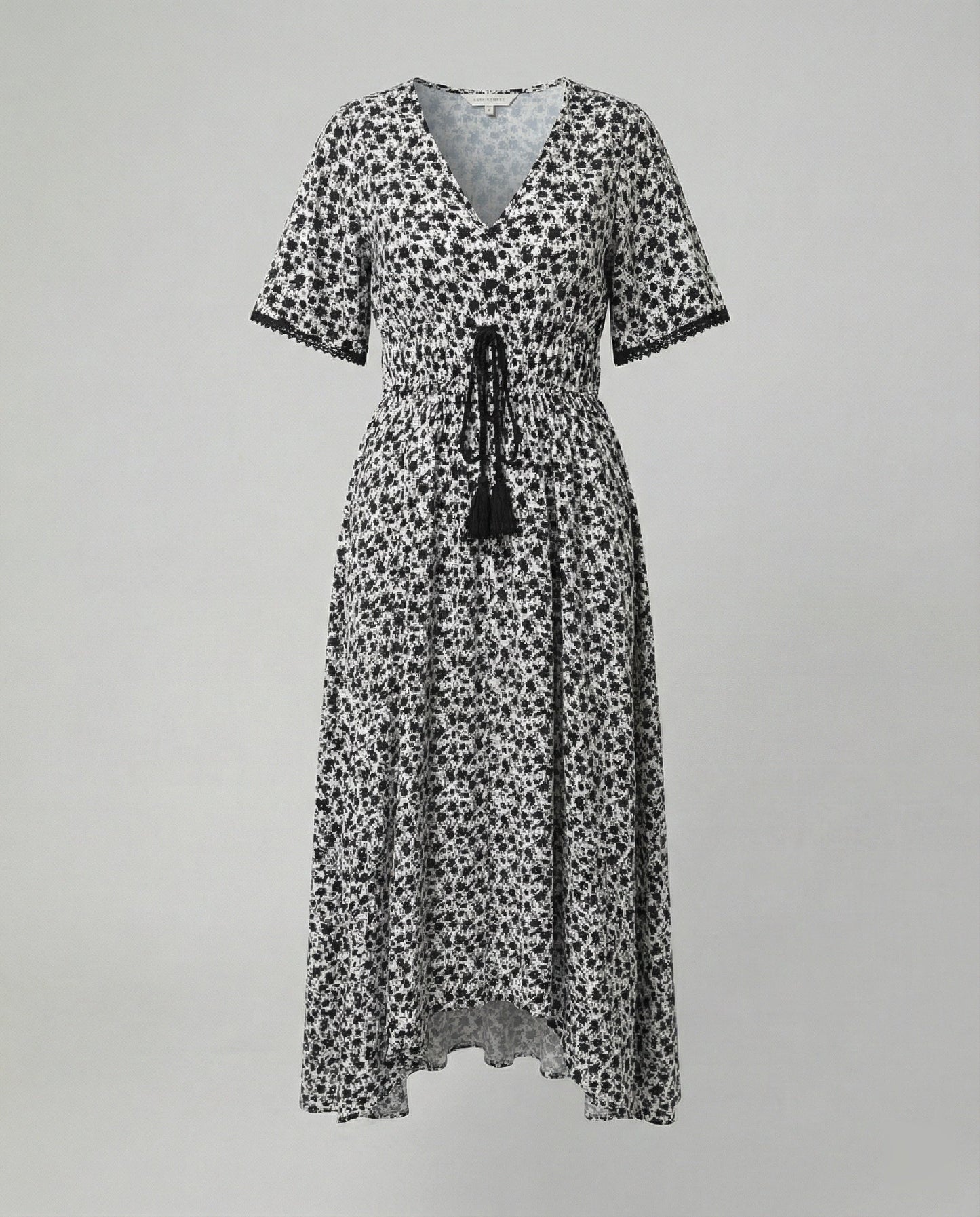 Abito Maxi Donna con Dettagli Floreali