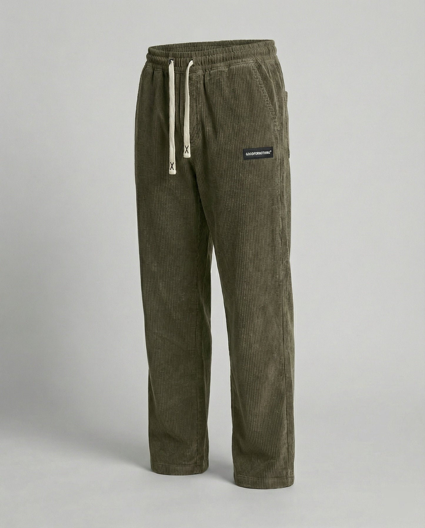 Pantaloni Uomo in Velluto a Coste con Coulisse Larga