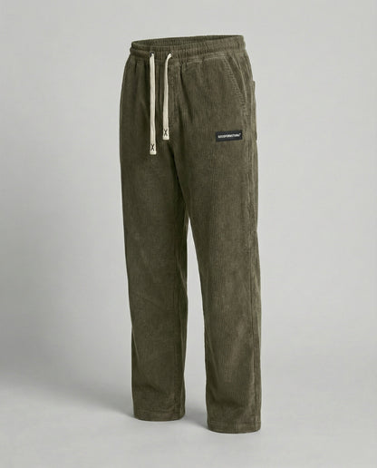 Pantaloni Uomo in Velluto a Coste con Coulisse Larga