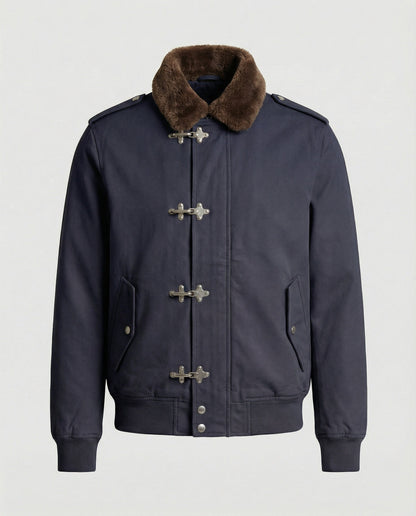 Giacca Uomo Canvas con Colletto Teddy