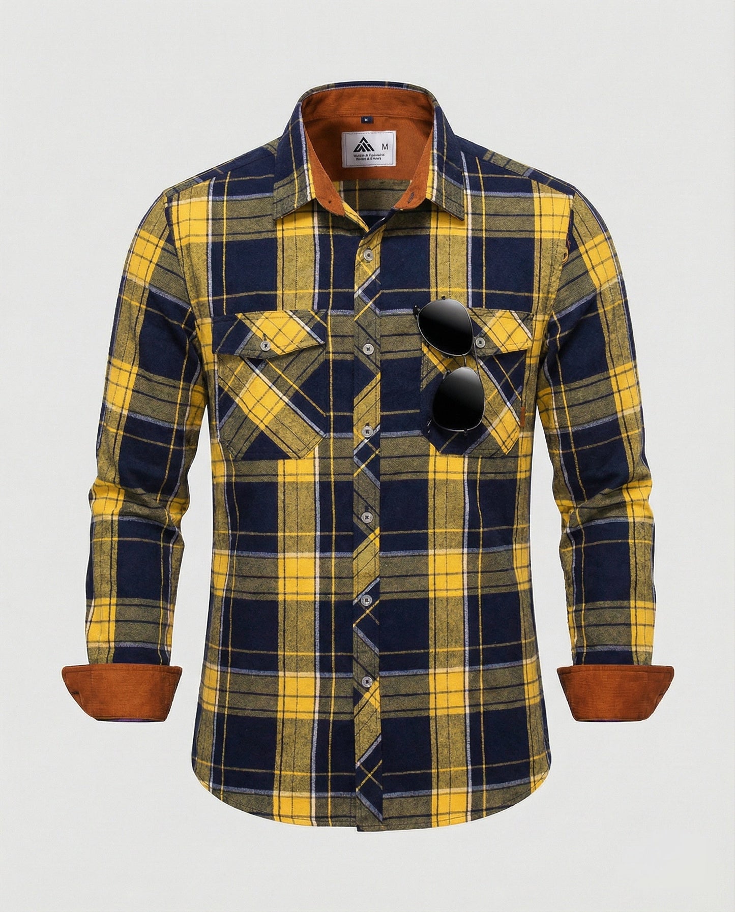 Camicia Uomo Flanella Quadri Vestibilità Comoda