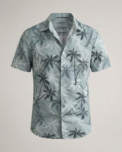 Camicia Uomo Hawaii in Viscosa Manica Corta