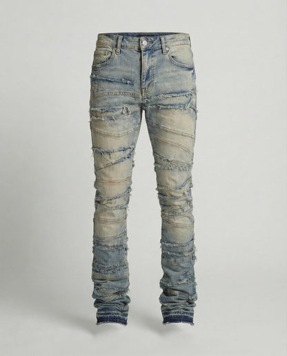 Jeans Uomo Slim Fit Effetto Usurato