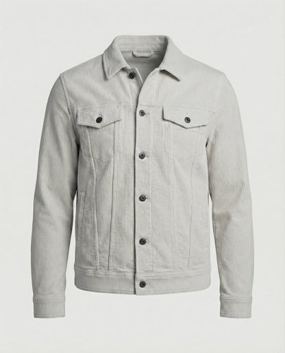 Camicia Giacca Uomo con Bottoni a Pressione