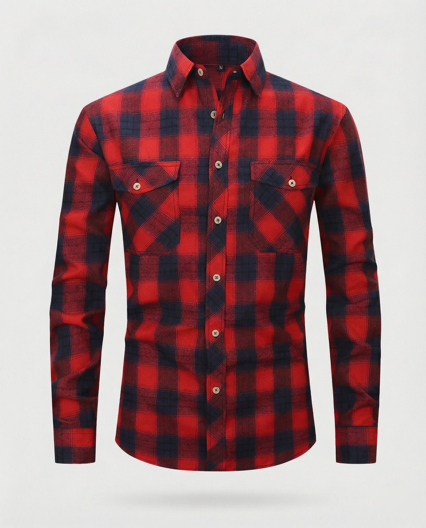 Camicia Uomo Manica Lunga Fantasia Quadri Collo Kent