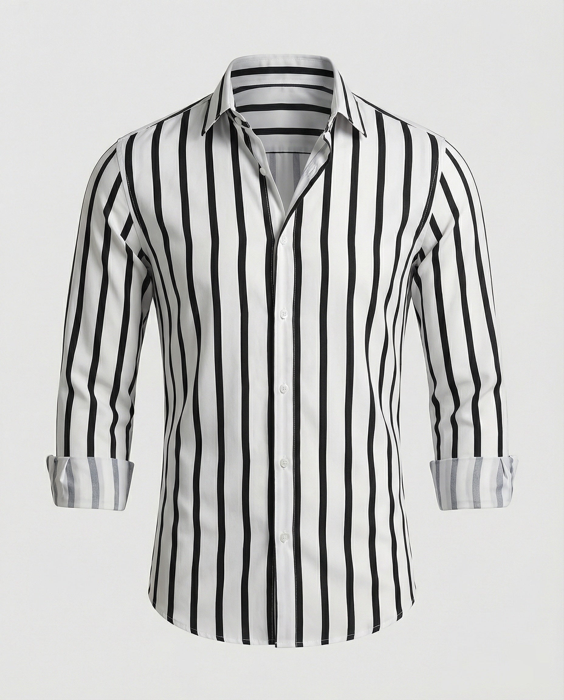 Camicia Uomo a Righe Colletto Kent Slim Fit - Brentozzi