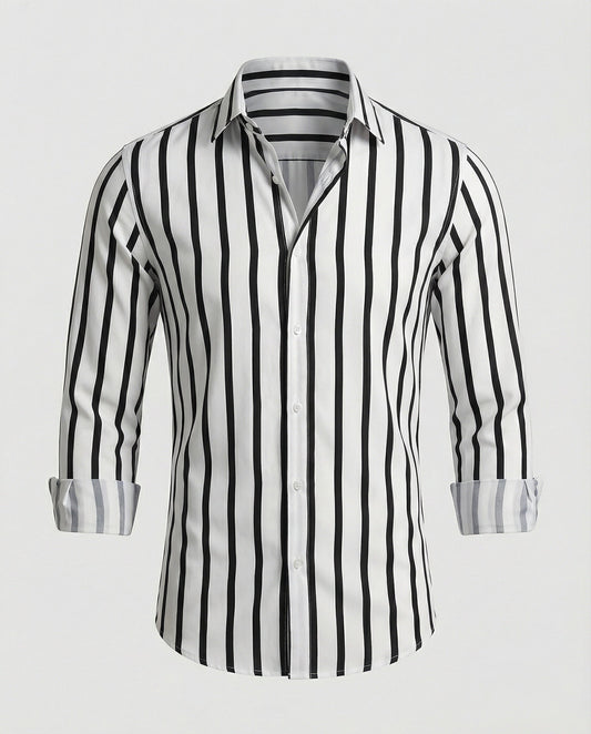 Camicia Uomo a Righe Colletto Kent Slim Fit - Brentozzi