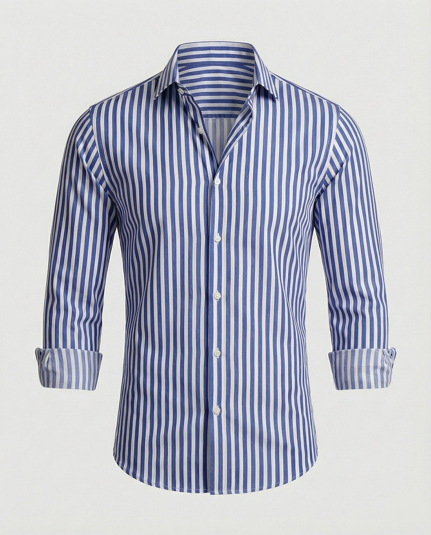 Camicia Uomo a Righe Colletto Kent Slim Fit