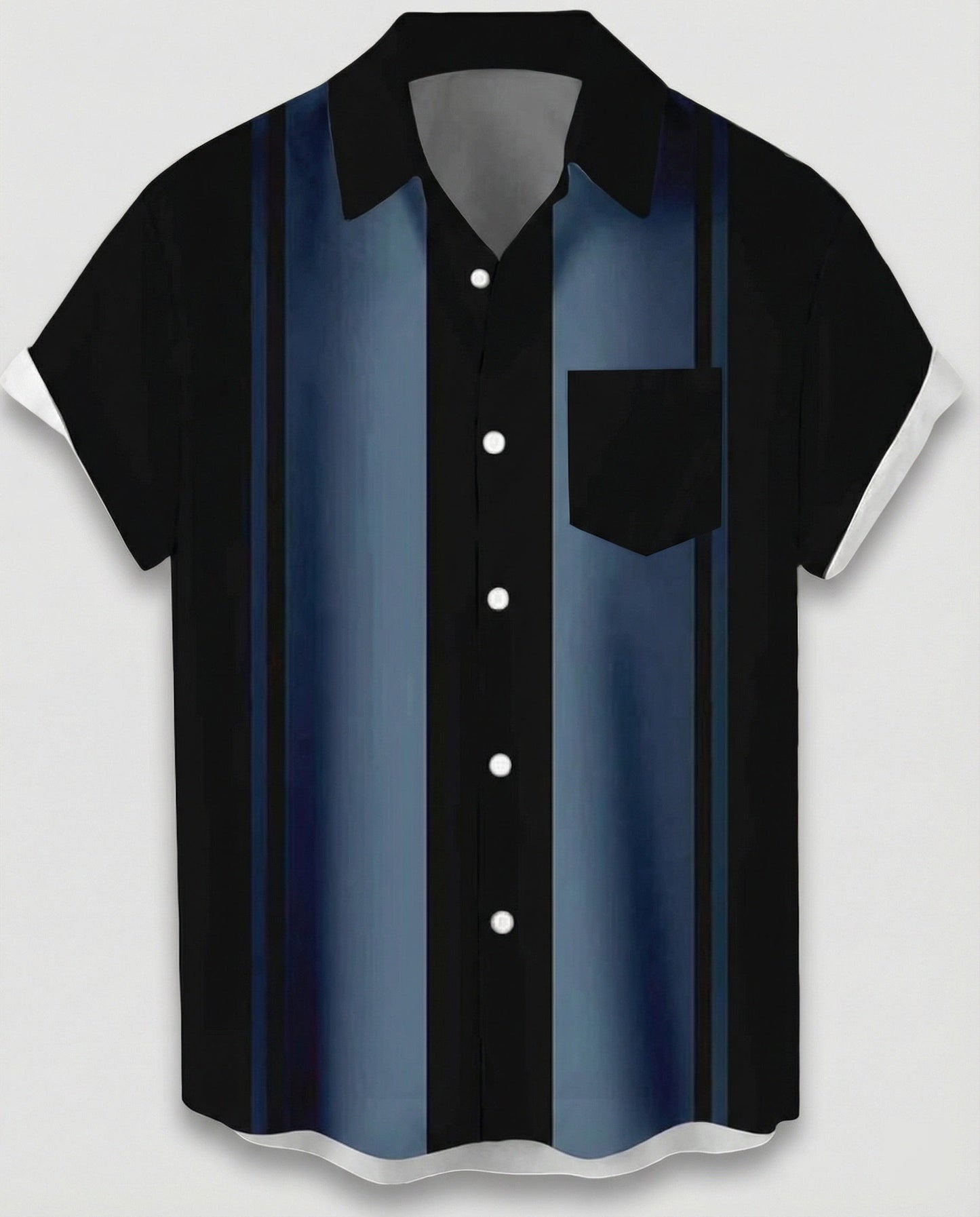 Camicia Uomo Manica Corta Cotone Stampa Palme