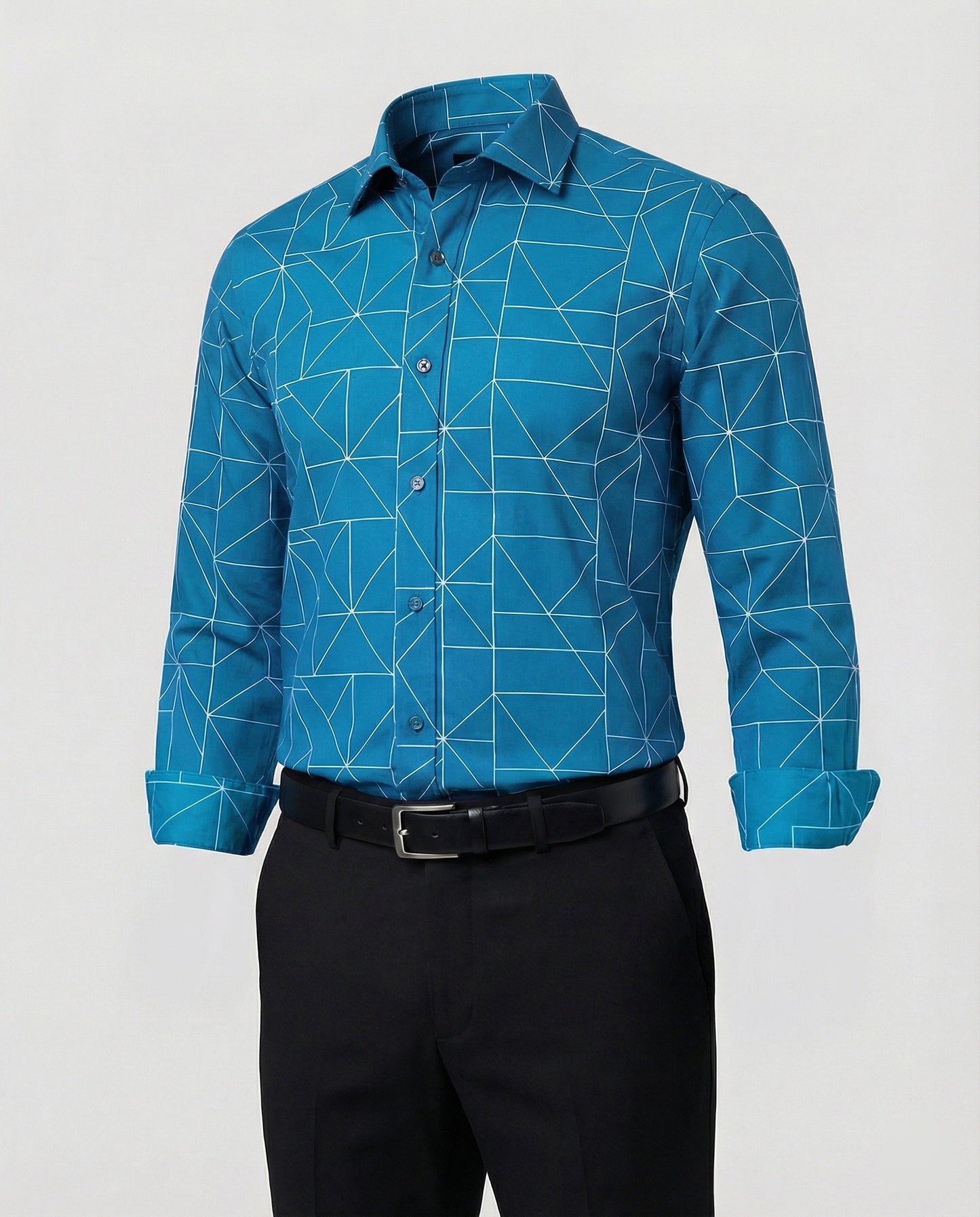 Camicia Uomo Business Collo Squadrato Slim Fit