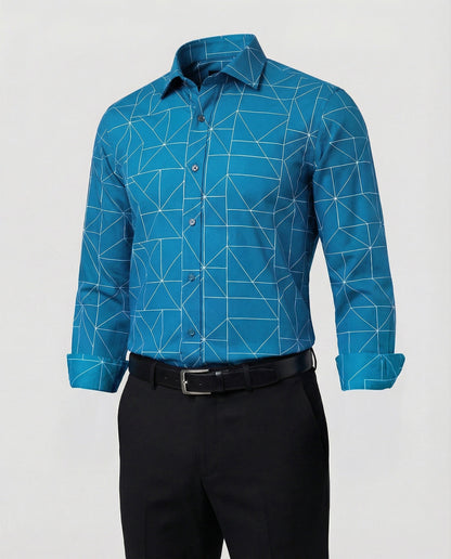 Camicia Uomo Business Collo Squadrato Slim Fit