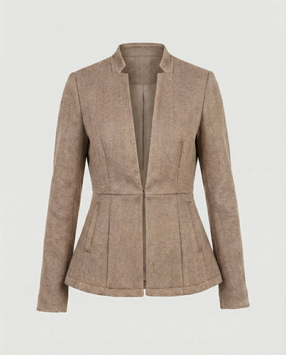 Blazer Donna Smanicato Motivo Pied de Poule Classico