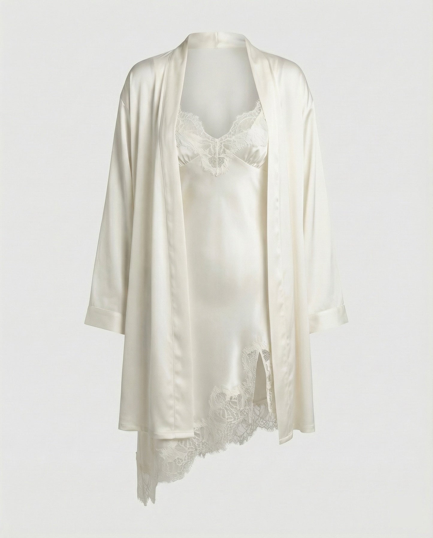 Set Lingerie Donna in Satin e Pizzo