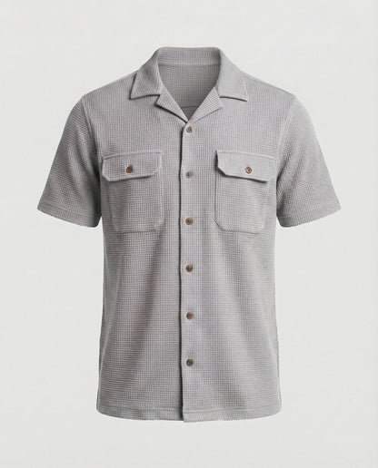 Camicia Uomo Manica Corta con Tasche sul Petto