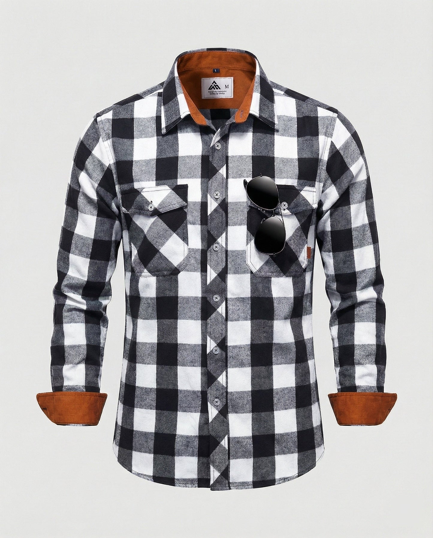 Camicia Uomo Flanella Quadri Vestibilità Comoda