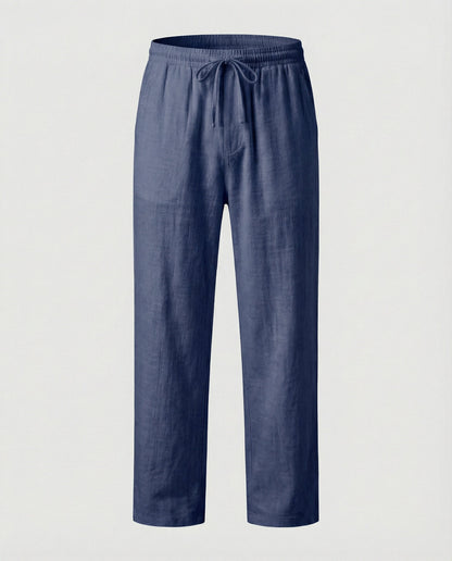 Pantaloni Lino Uomo Vestibilità Comoda