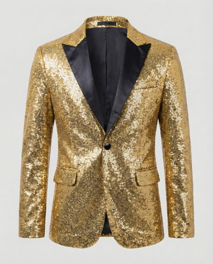 Blazer Donna con Paillettes Vestibilità Classica