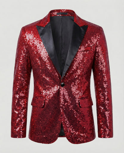 Blazer Donna con Paillettes Vestibilità Classica