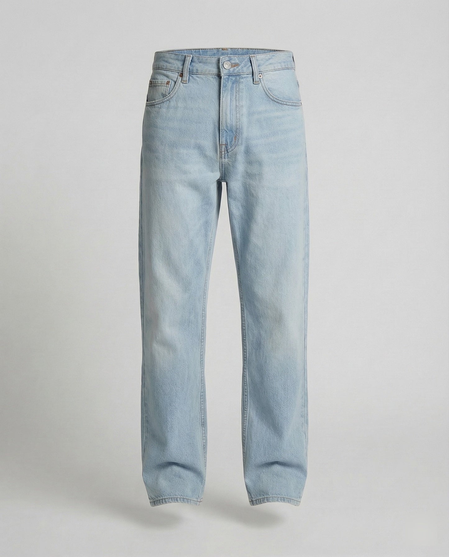 Jeans Uomo Dritti Tessuto Denim Taglio Classico