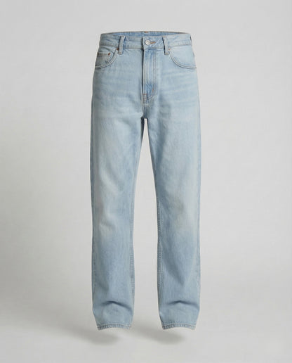 Jeans Uomo Dritti Tessuto Denim Taglio Classico
