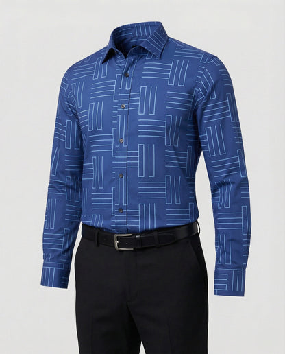 Camicia Uomo Business Collo Squadrato Slim Fit