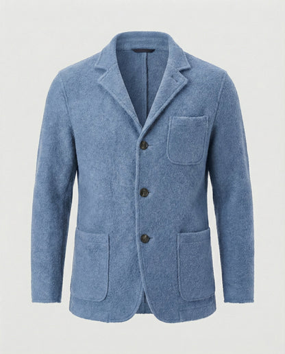 Cardigan Uomo Elegante Maglia Scollo Aperto Taglio Comodo