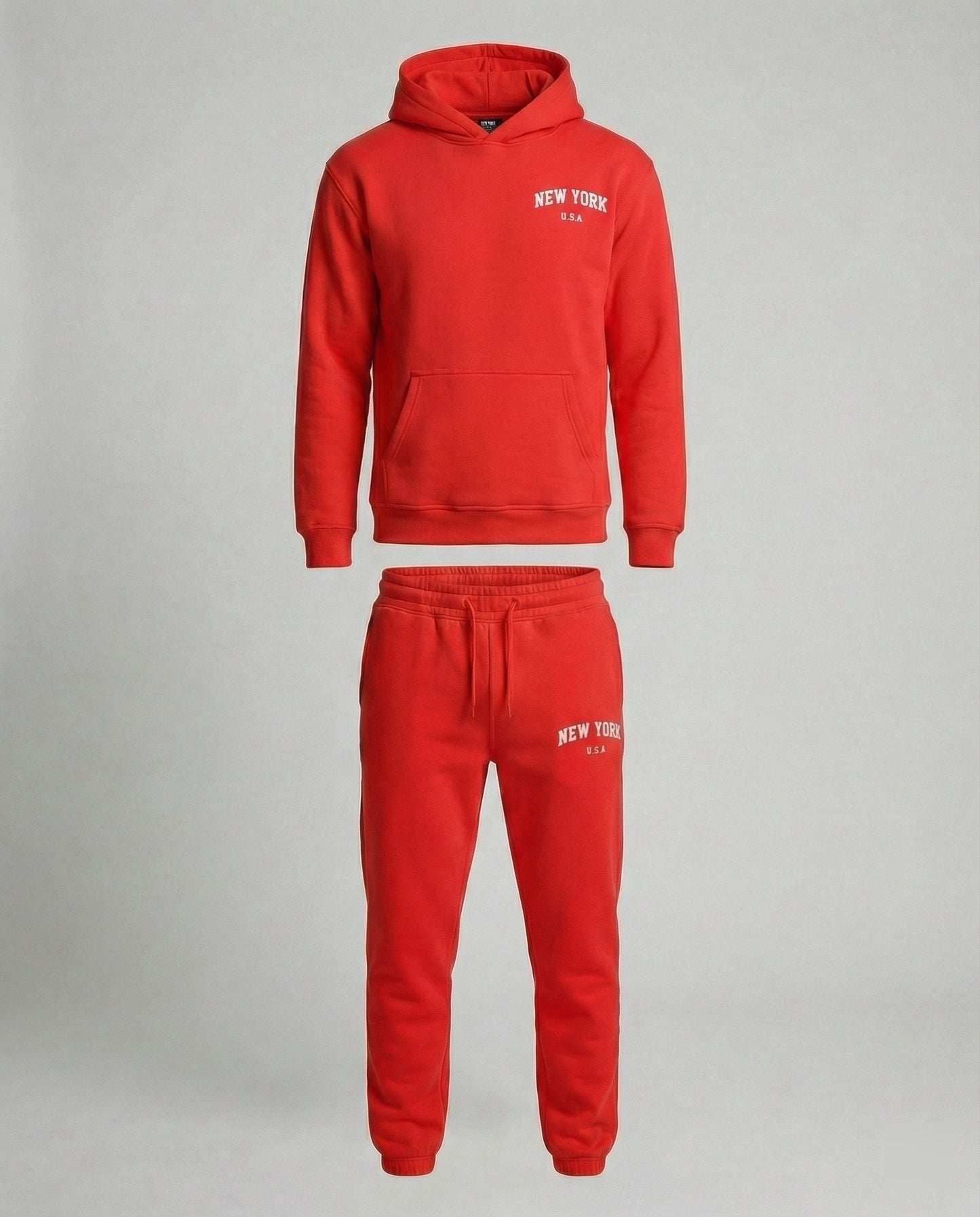 Tuta Jogging Uomo Felpa con Cappuccio Pantaloni Comodi
