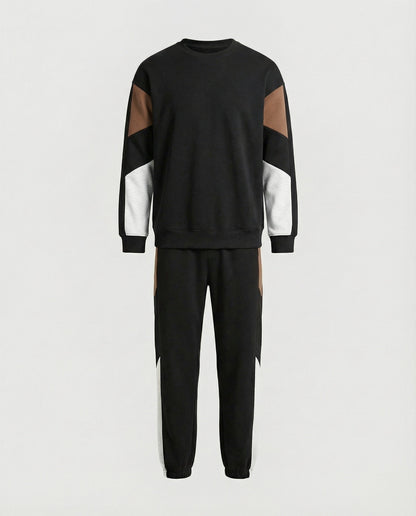 Completo Uomo Felpa con Stampa e Pantaloni Jogging