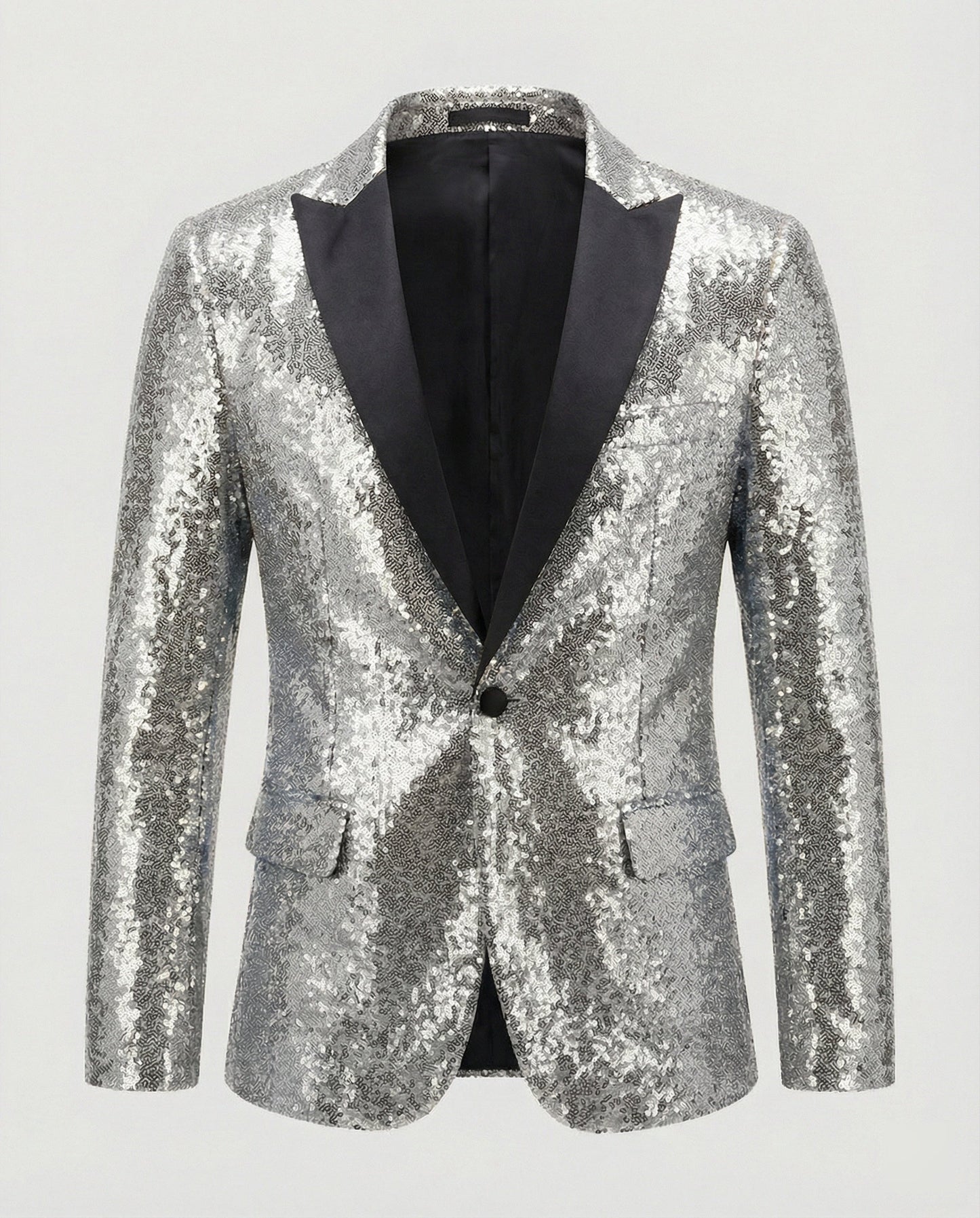 Blazer Uomo Paillettes Lucido Slim Fit