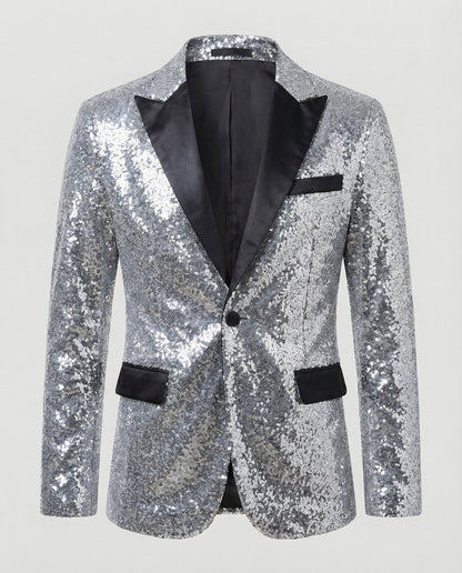 Blazer Donna con Paillettes Vestibilità Classica