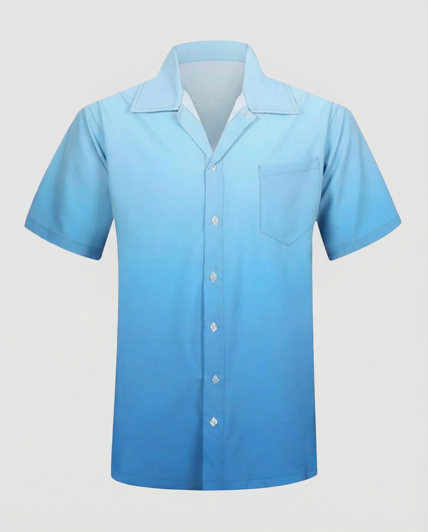Camicia Uomo Manica Corta Cotone Stampa Palme