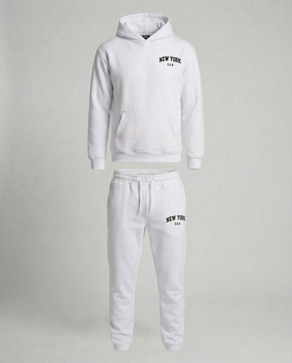 Tuta Jogging Uomo Felpa con Cappuccio Pantaloni Comodi