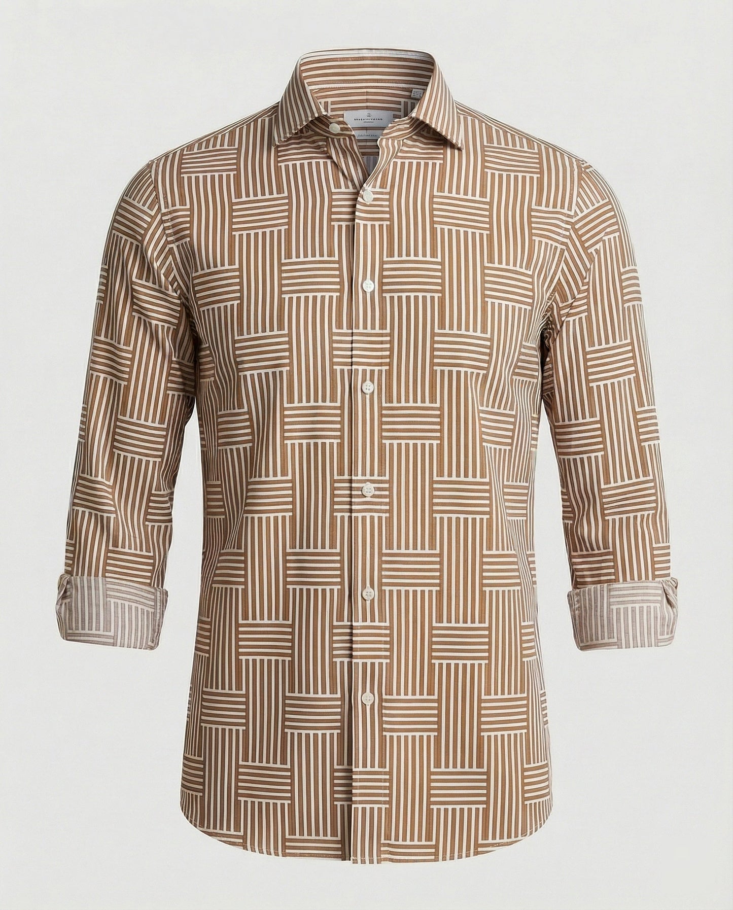 Camicia Uomo Business Manica Lunga Rigata Slim Fit
