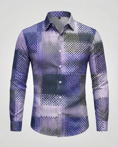 Camicia Uomo Business Manica Lunga Rigata Slim Fit