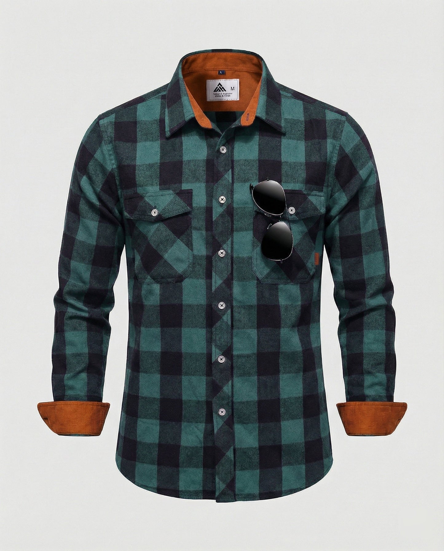 Camicia Uomo Flanella Quadri Vestibilità Comoda